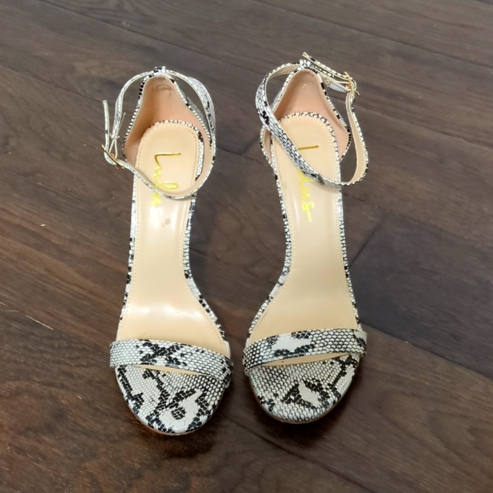 Lulu's snake skin heels